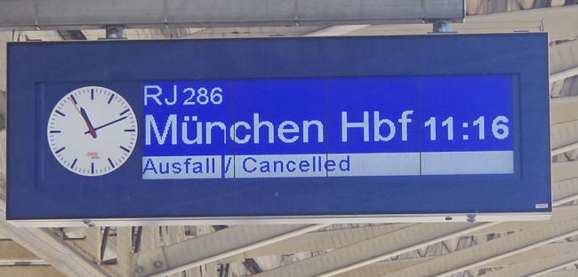 Bis Wörgl bin ich noch gekommen, dann ist der Ansc